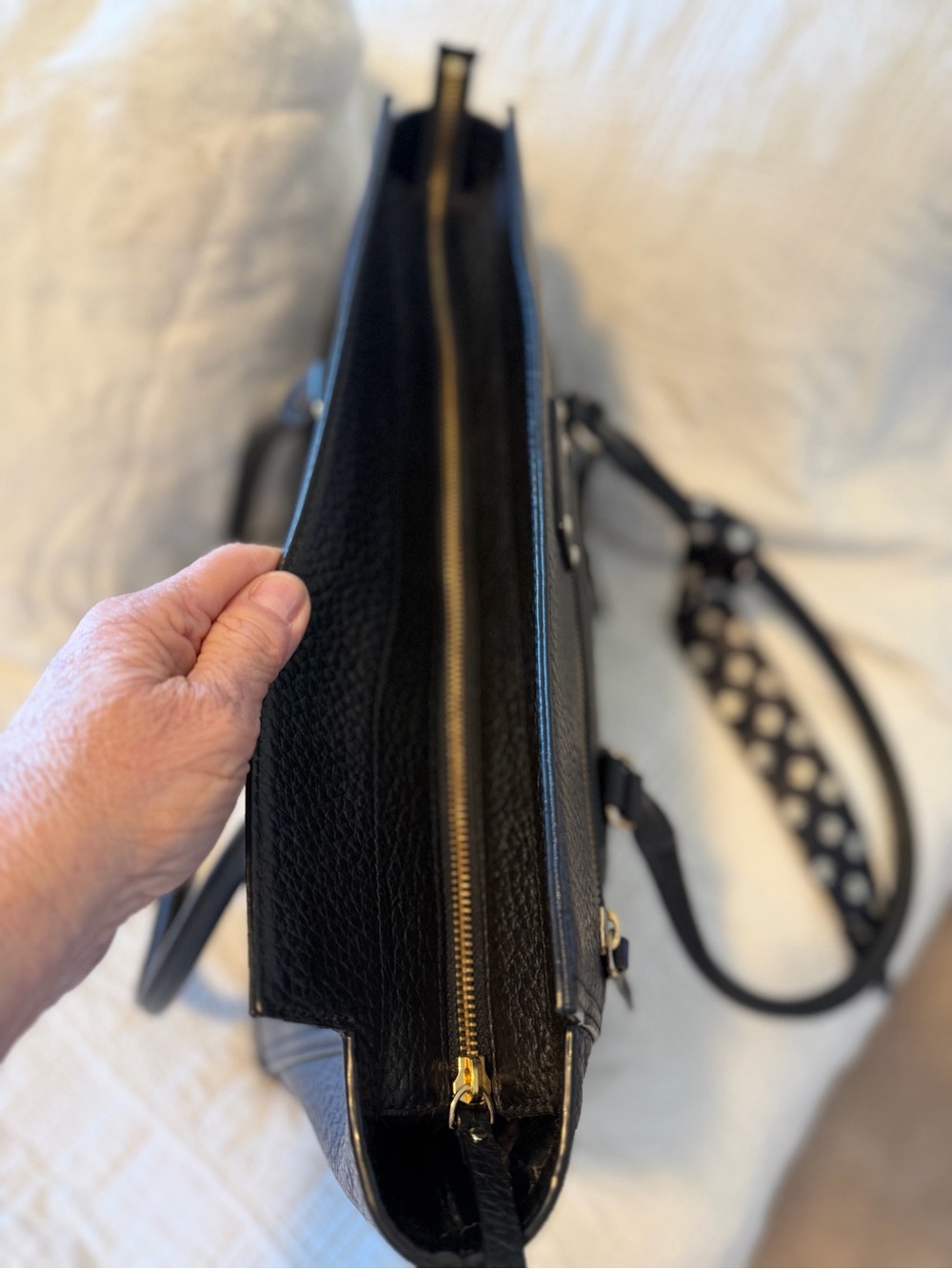 Kate Spade NWOT Bay St Oden Black Pebbled Leather Tote - Picture 6 of 12